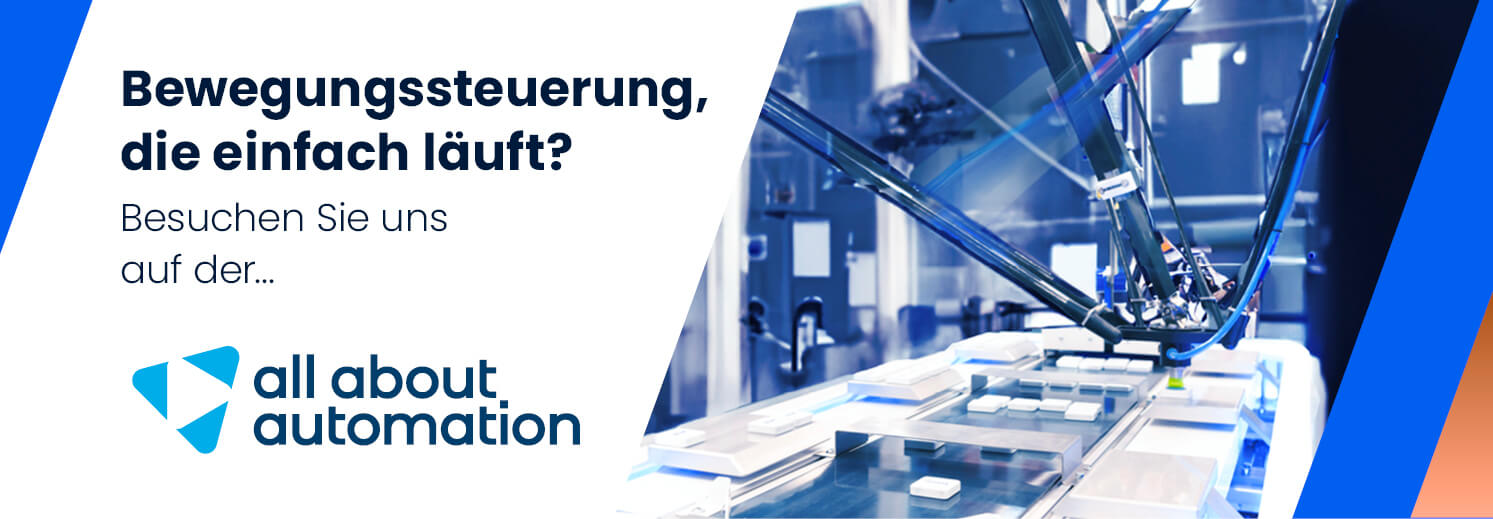 Teaserbild f&uuml;r Lenze auf der all about automation Messe mit einer Pickerzelle im Hintergrund