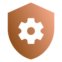 Vereinfachte Darstellung eines Schilds, darauf ein Zahnrad