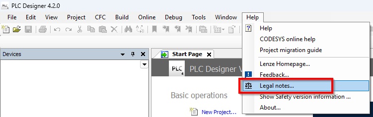 PLC Designer V4: Legal notes
